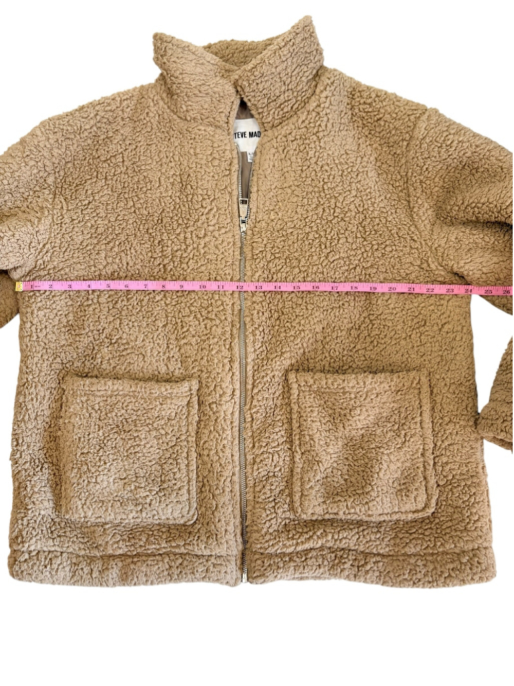 Steve Madden Fuzzy Teddy Jacket – Women’s XL – Beige/Tan/Brown - Picture 5 of 9